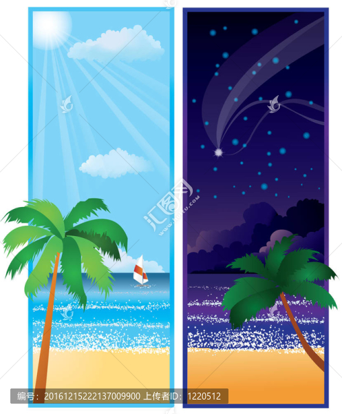 夏日海上旗幟。