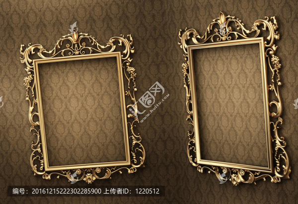 墻上掛著金色的相框?？臻g陳列室?；始? title=