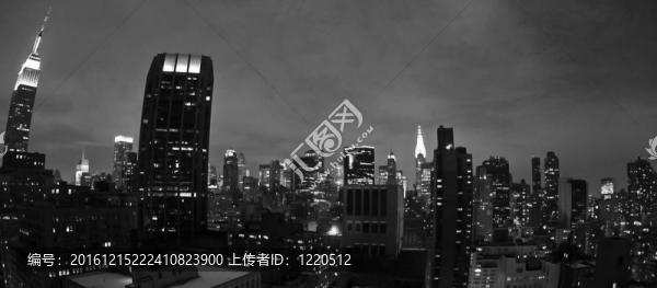 紐約全景在夜間