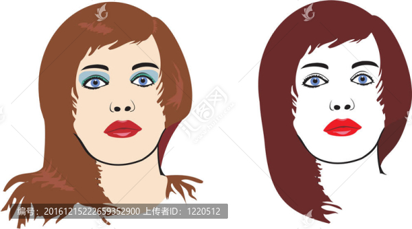 女人的臉和發(fā)型