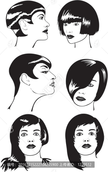女人頭像的輪廓