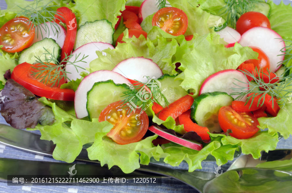 新鮮蔬菜夏季沙拉