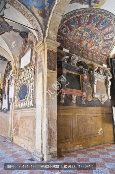 博洛尼亞室內Archiginnasio。Emilia,Romagna。意大利.