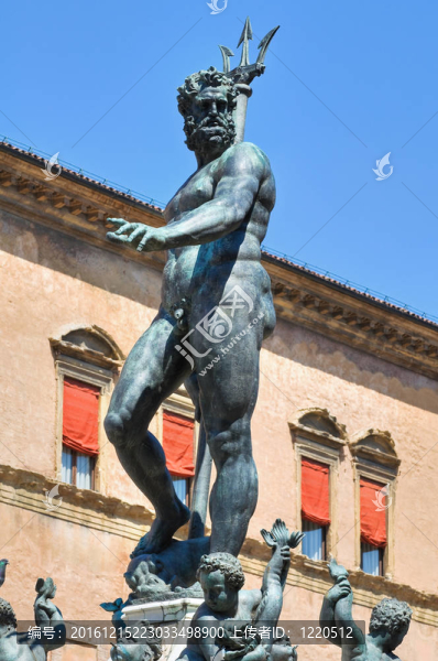海王星噴泉。博洛尼亞。Emilia,Romagna。意大利.