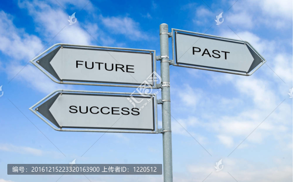 走向未來的路標(biāo)；成功；與過去