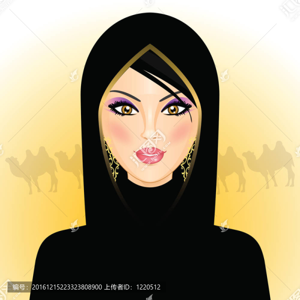 沙漠中的RAB的女人
