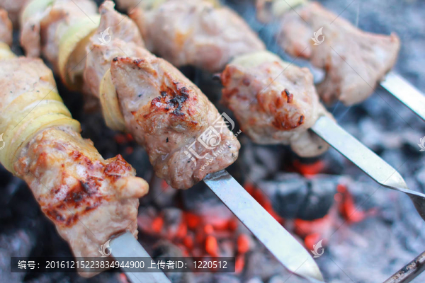 烤羊肉串烤金屬串燒肉