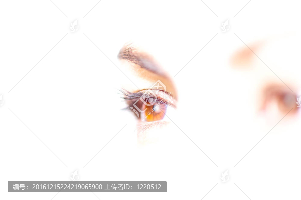 一個(gè)女人的眼睛的特寫