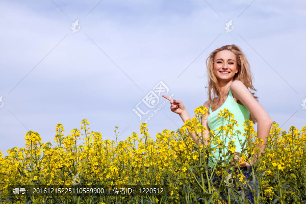 夏日里美麗的金發(fā)女郎