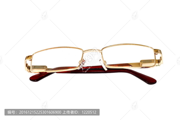 金色眼鏡用于暗淡的視力