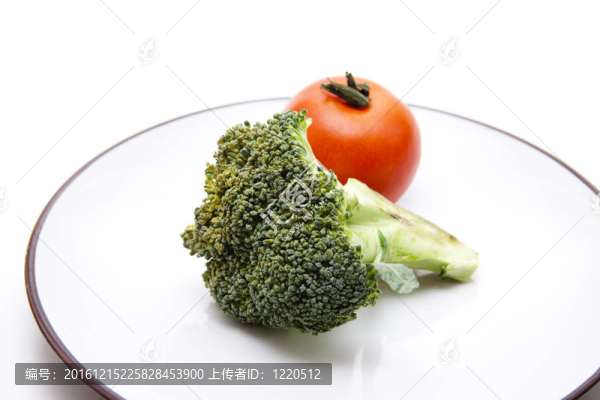 西蘭花番茄盤