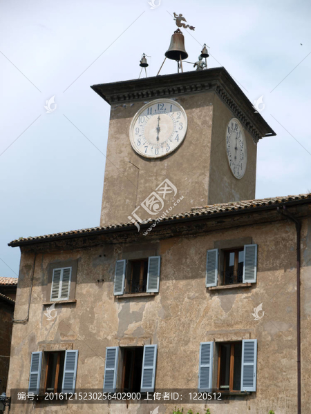 鐘塔；市中心廣場(chǎng)。Orvieto；翁布里亞大區(qū)；意大利