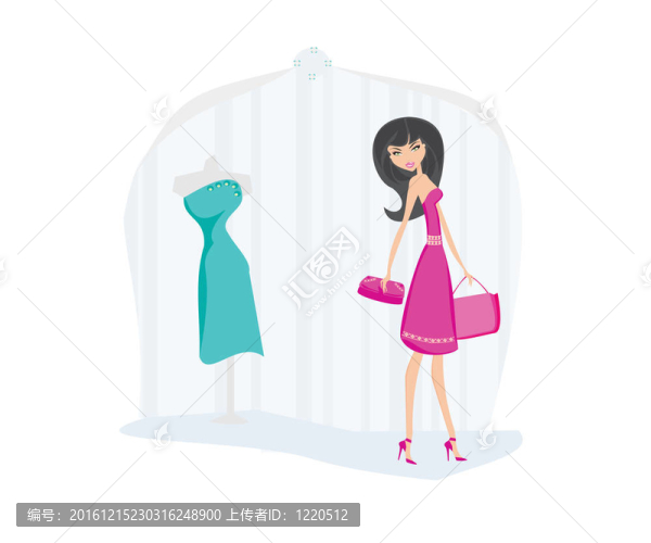 時尚美女購物