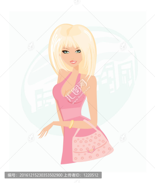 時尚美女購物