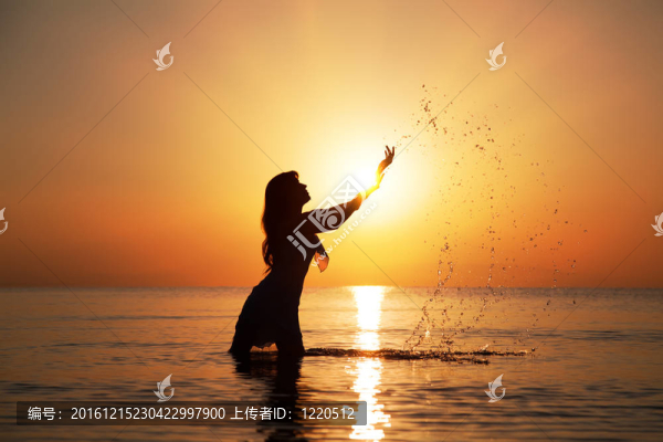 在夕陽(yáng)的剪影