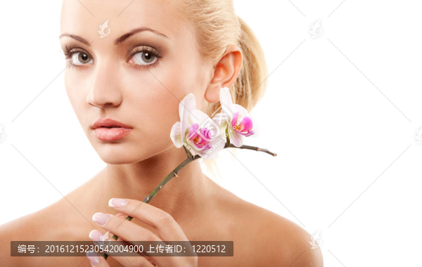 女人和蘭花