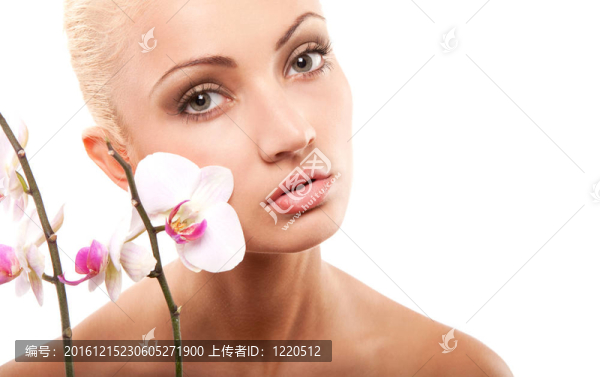 女人和蘭花