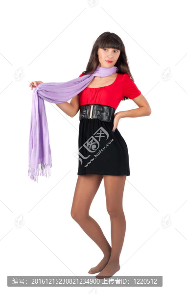 漂亮女孩披肩