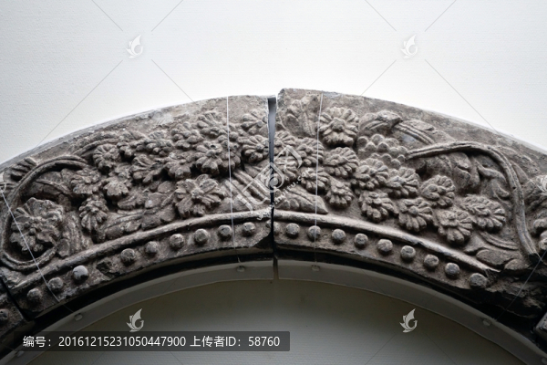 磚雕花鳥花草門飾,遼代