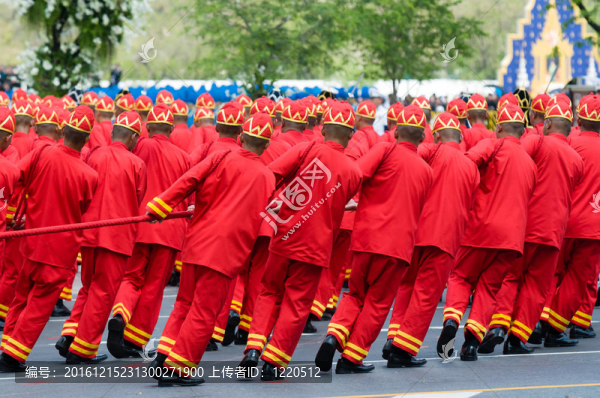 曼谷皇家葬禮期間的士兵