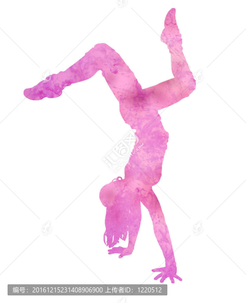跳舞的女人剪影孤立在白色背景的水彩插圖
