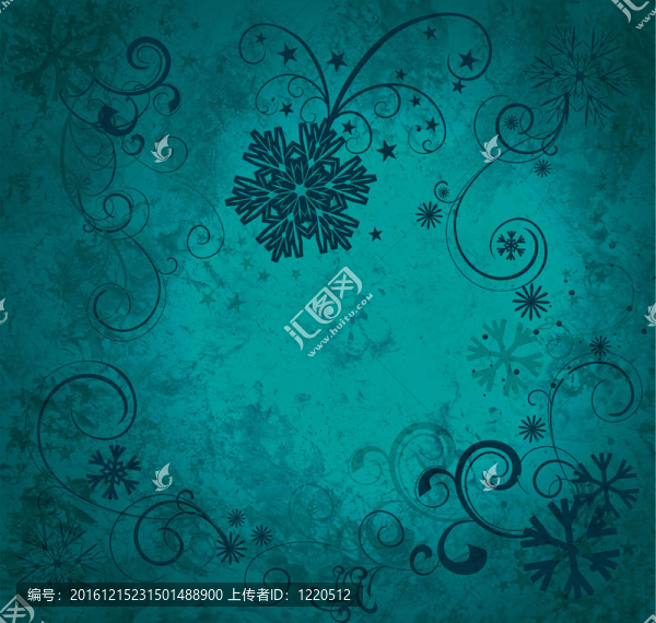 綠色藍(lán)色雪花垃圾廣場(chǎng)背景