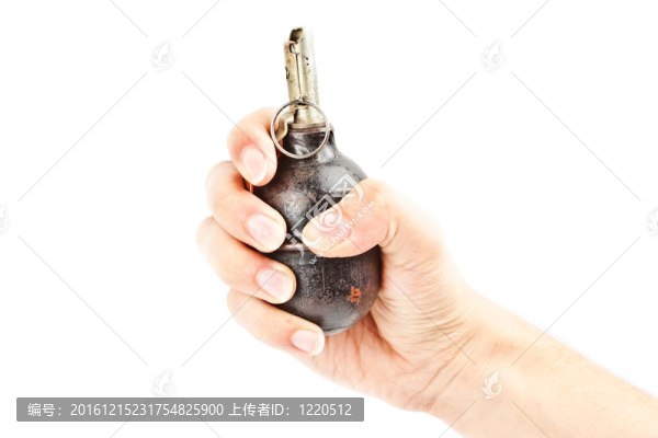 手上的舊手榴彈