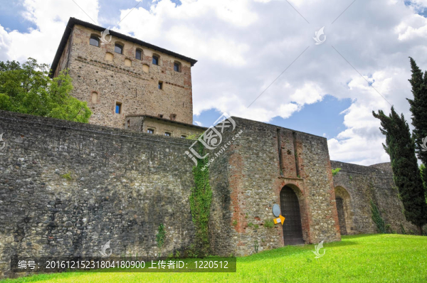 馬拉斯皮納Dal,Verme城堡。博比奧。Emilia,Romagna。意大利.