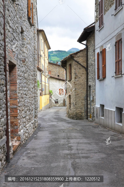 小巷。博比奧。Emilia,Romagna。意大利.
