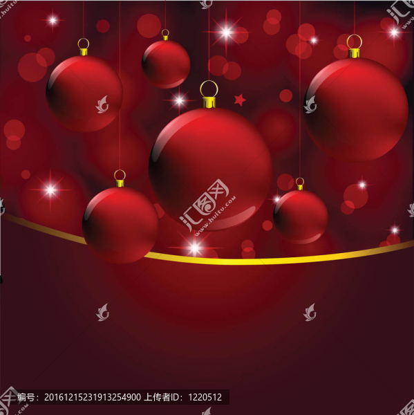 抽象紅色圣誕裝飾