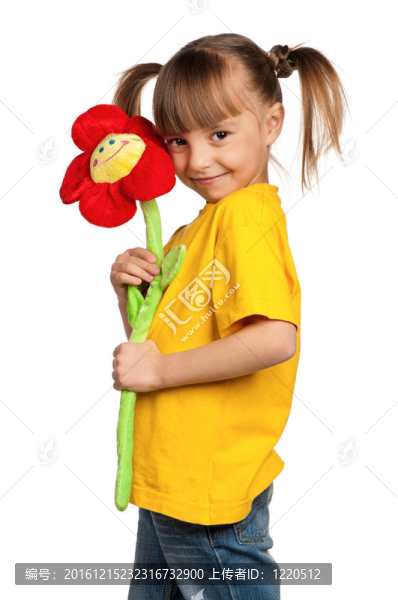 女孩與花