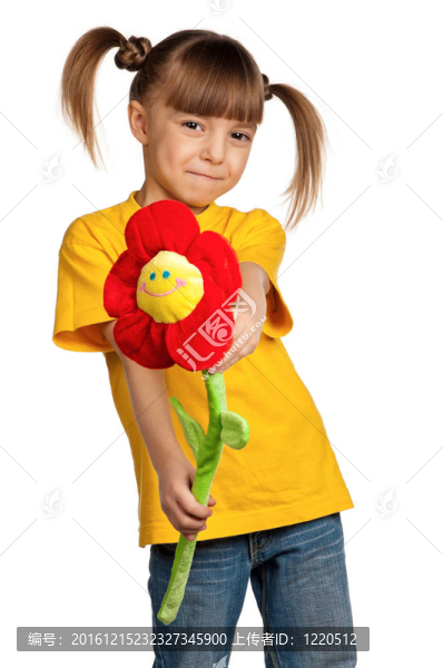 女孩與花