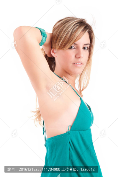 年輕漂亮的女人擺姿勢(shì)