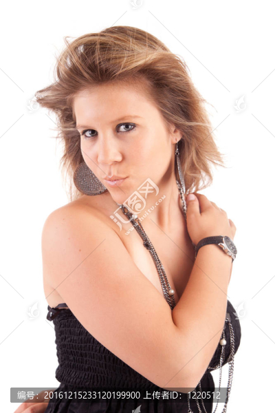 年輕漂亮的女人擺姿勢(shì)