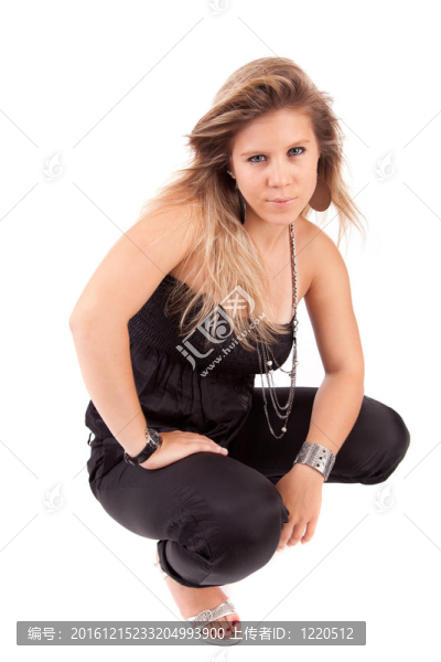 年輕漂亮的女人擺姿勢(shì)