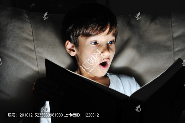 震驚的兒童閱讀書；黑暗中的光