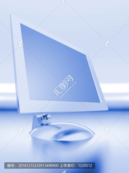 銀色的現(xiàn)代液晶顯示器與時(shí)尚的設(shè)計(jì)