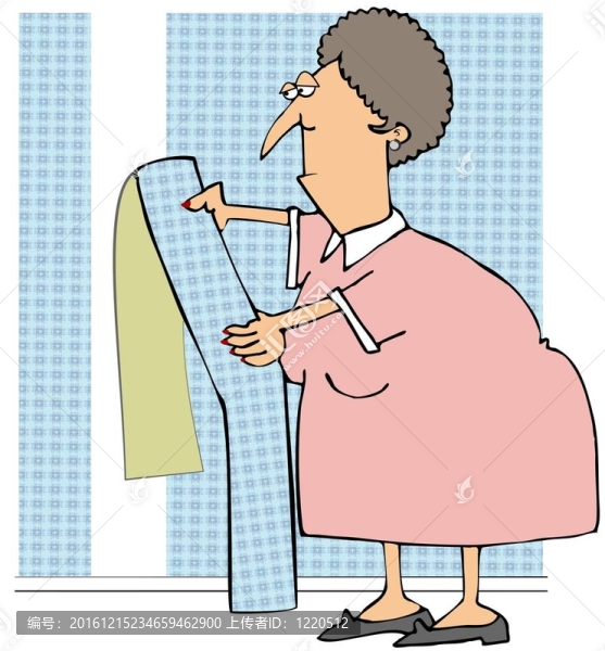 女人掛墻紙