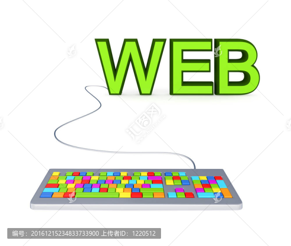 彩色電腦鍵盤和大綠字網(wǎng)。