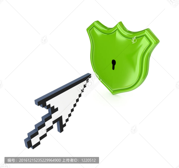 光標(biāo)和綠色保護(hù)符號。