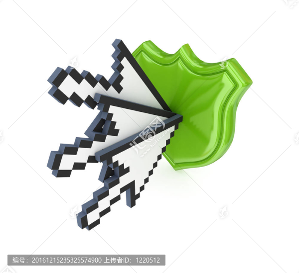 光標(biāo)和綠色環(huán)保標(biāo)志。