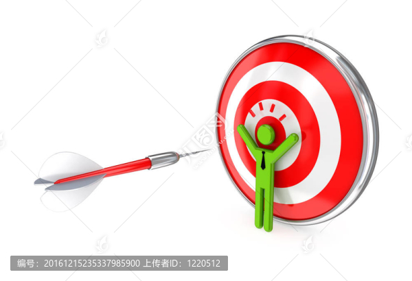 飛鏢和3D小的人。