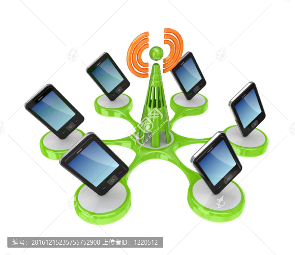 現(xiàn)代手機(jī)在手機(jī)信號(hào)塔。