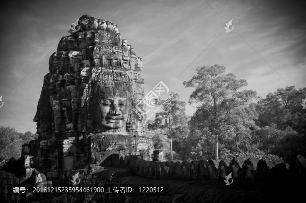 巴戎寺寺的臉；吳哥城；柬埔寨