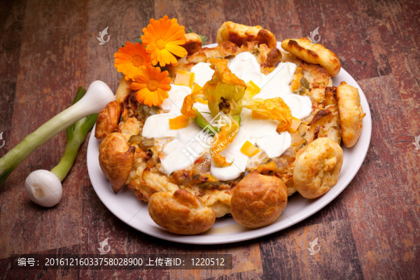 蔬菜和Mozzarella春天蛋糕