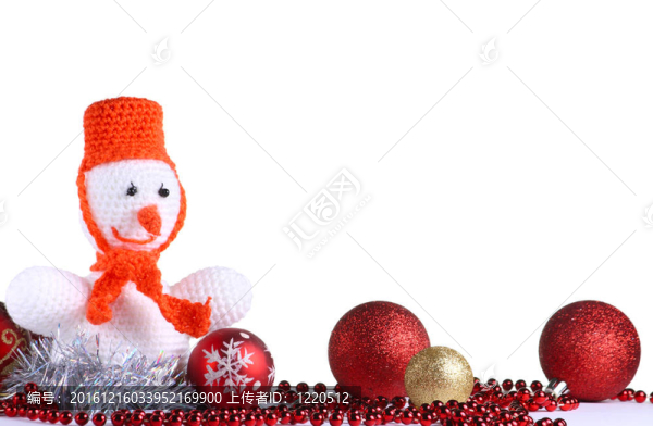 白色背景的白色雪人
