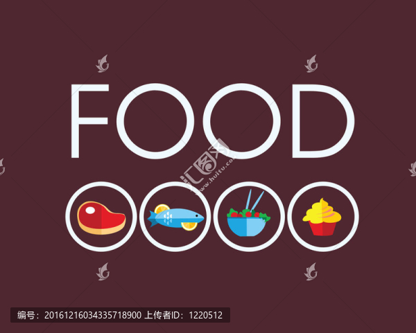 肉類和素食食品圖標