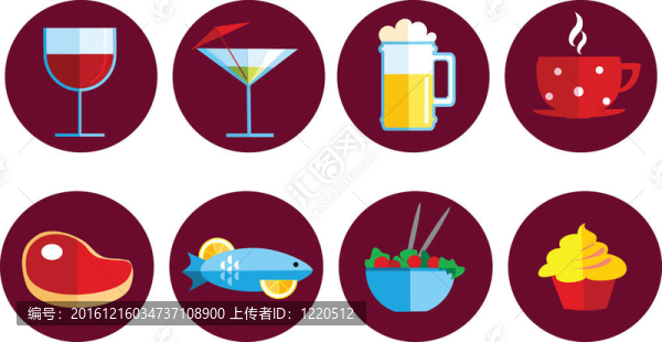 食物和飲料圖標集