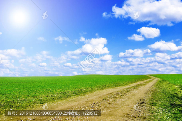 綠野與藍(lán)天概念形象。