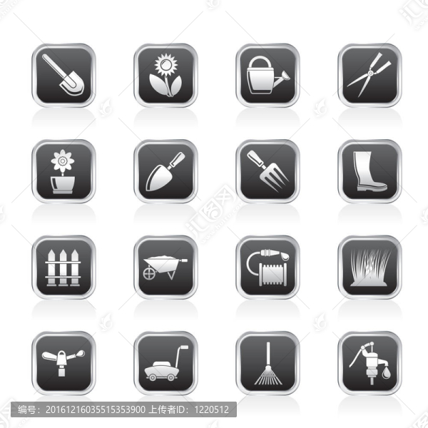 園林園藝工具圖標(biāo)